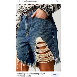 Free People One Teaspoon Stevie’s Boyfriend Shorts Size 27 NEW W/ TAGS